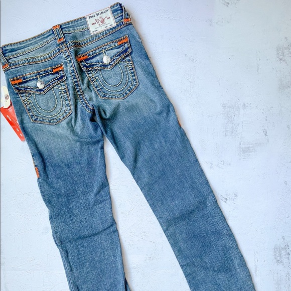 true religion billie mid rise straight leg jeans